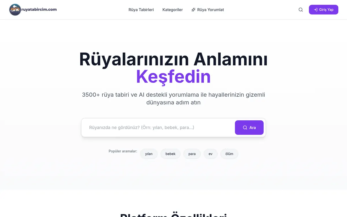Rüya Tabircim homepage