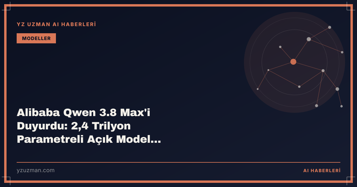 Alibaba Qwen 3.8 Max'i Duyurdu: 2,4 Trilyon Parametreli Açık Model Kimi K3'e Rakip