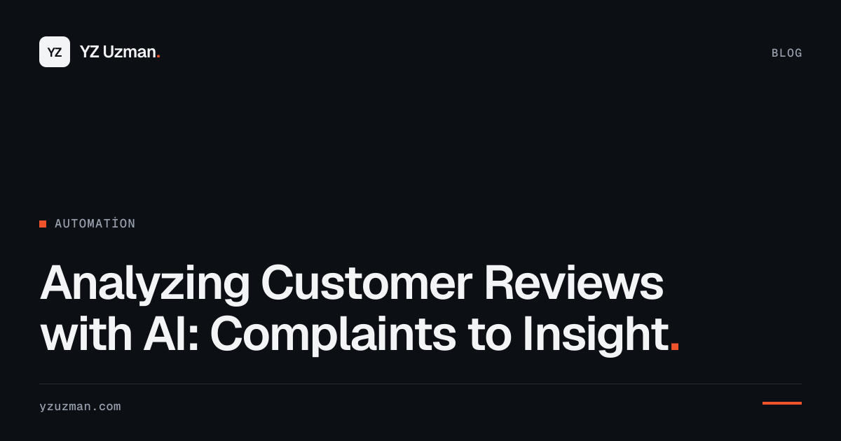 Analyzing Customer Reviews with AI: Complaints to Insight