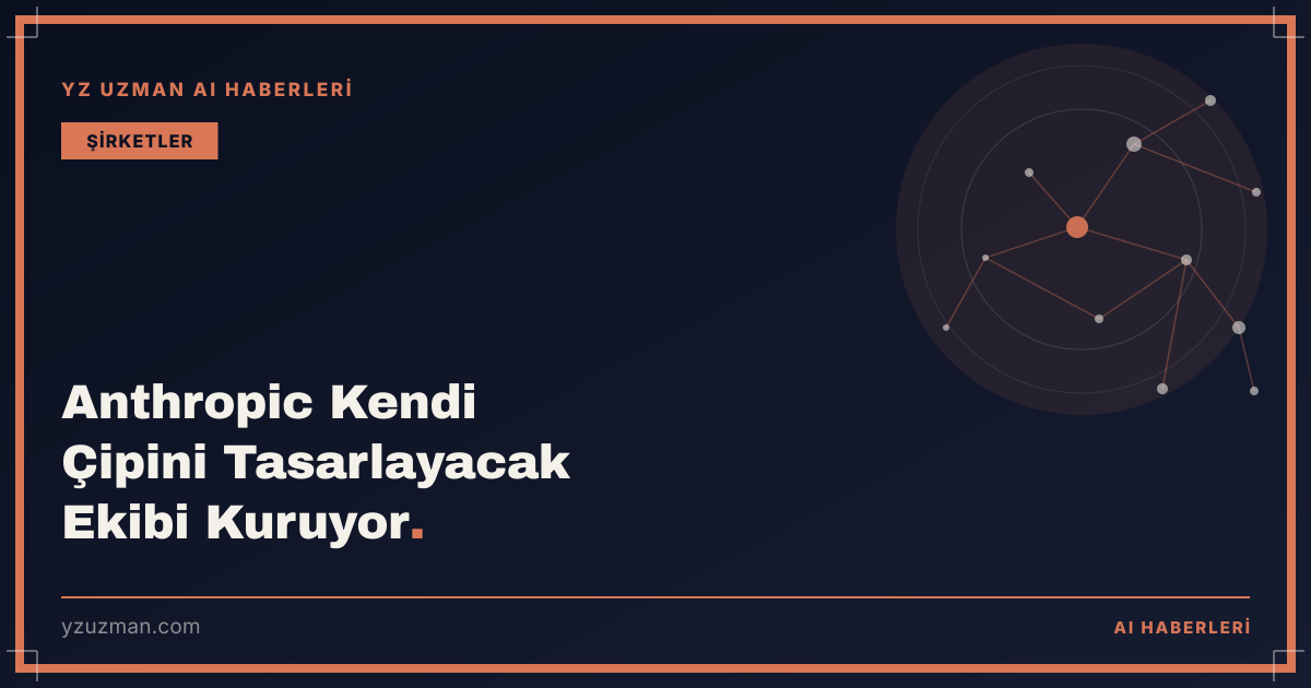 Anthropic Kendi Çipini Tasarlayacak Ekibi Kuruyor