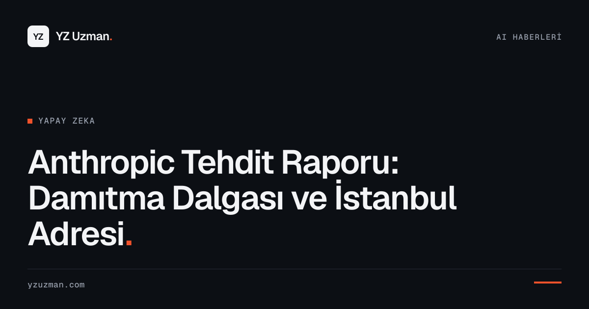 Anthropic Tehdit Raporu: Damıtma Dalgası ve İstanbul Adresi