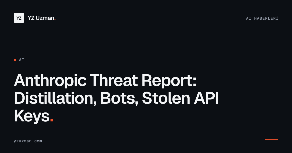 Anthropic Threat Report: Distillation, Bots, Stolen API Keys