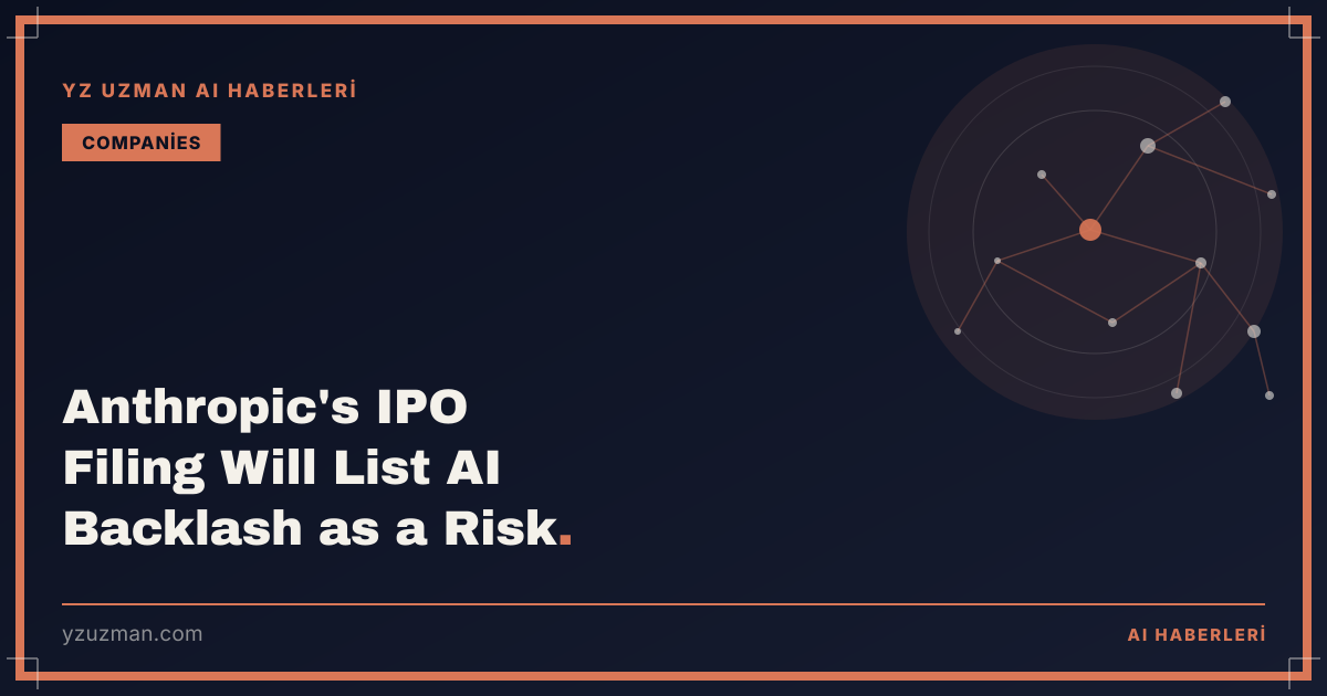 Anthropic's IPO Filing Will List AI Backlash as a Risk