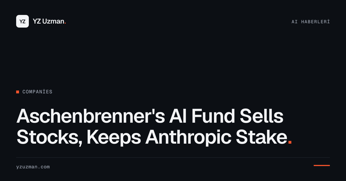 Aschenbrenner's AI Fund Sells Stocks, Keeps Anthropic Stake