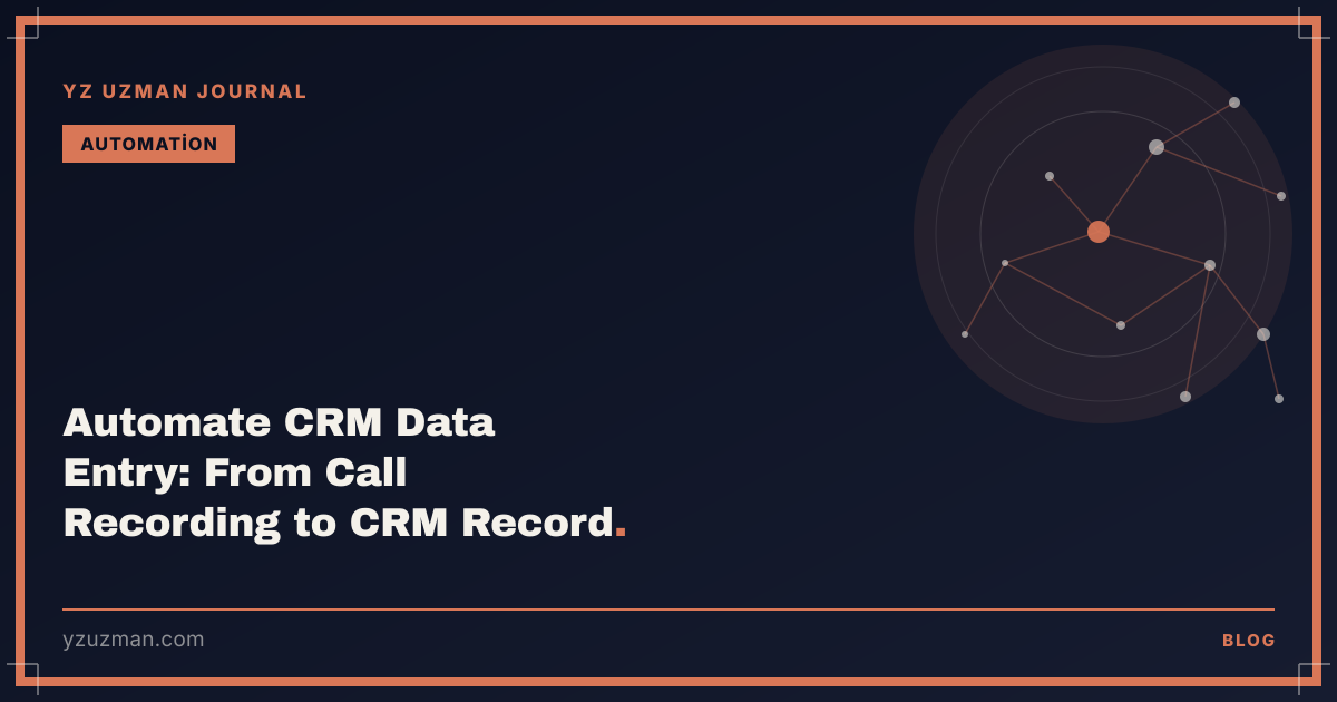 Automate CRM Data Entry: From Call Recording to CRM Record