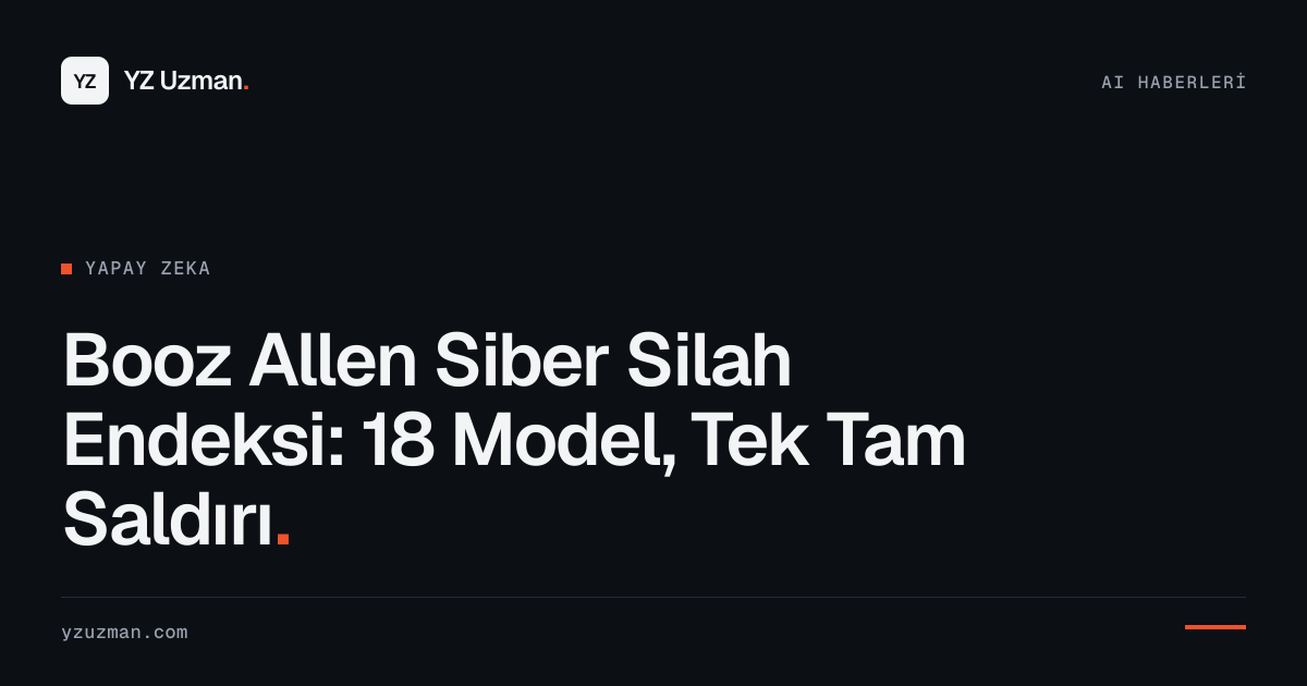 Booz Allen Siber Silah Endeksi: 18 Model, Tek Tam Saldırı
