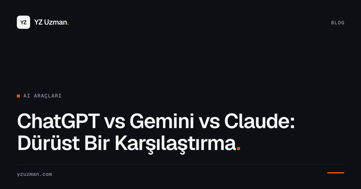 ChatGPT vs Gemini vs Claude: Dürüst Bir Karşılaştırma