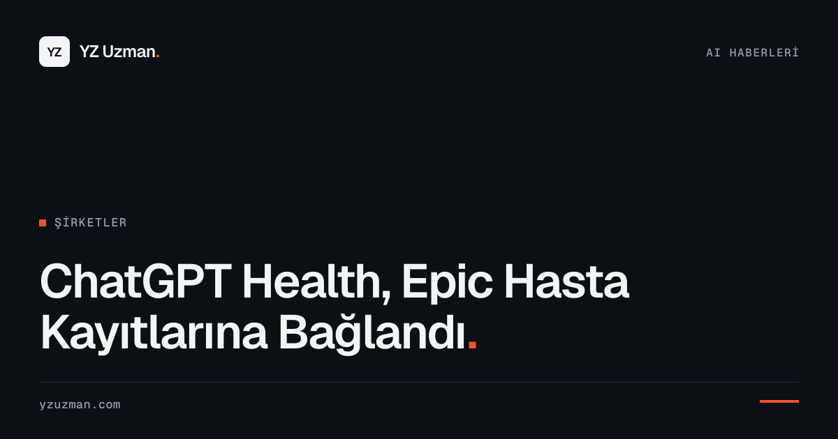 ChatGPT Health, Epic Hasta Kayıtlarına Bağlandı