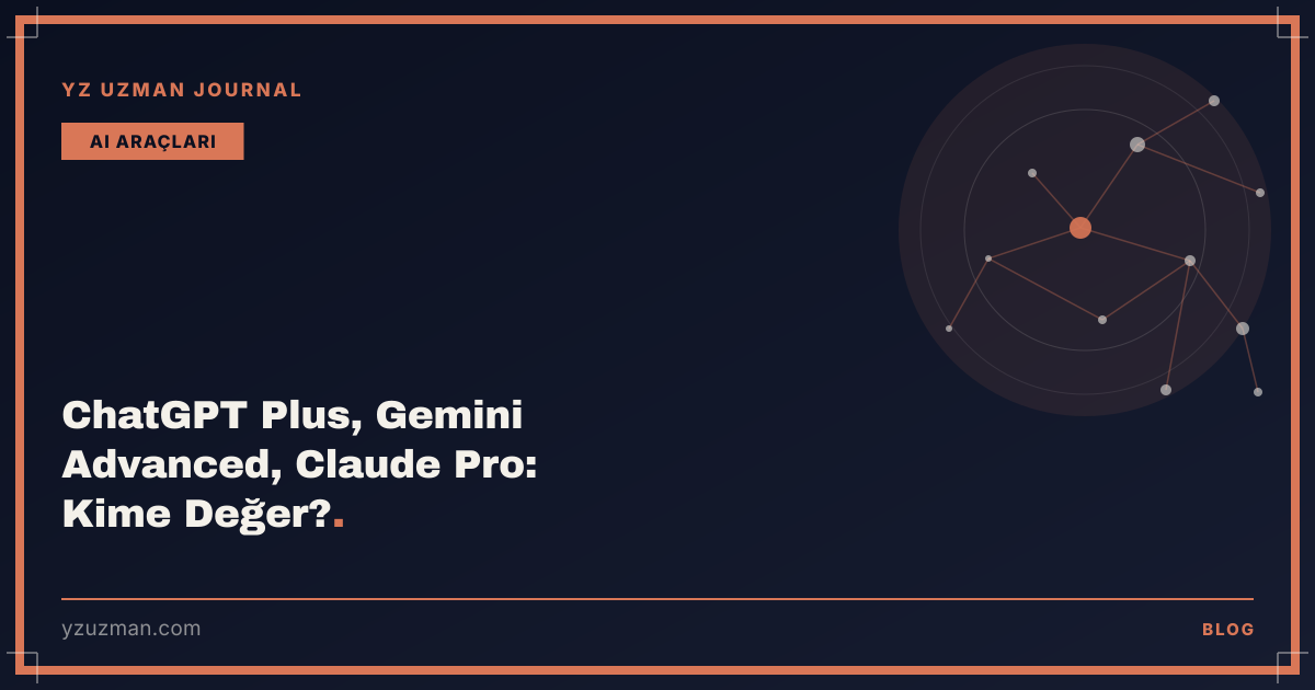 ChatGPT Plus, Gemini Advanced, Claude Pro: Kime Değer?