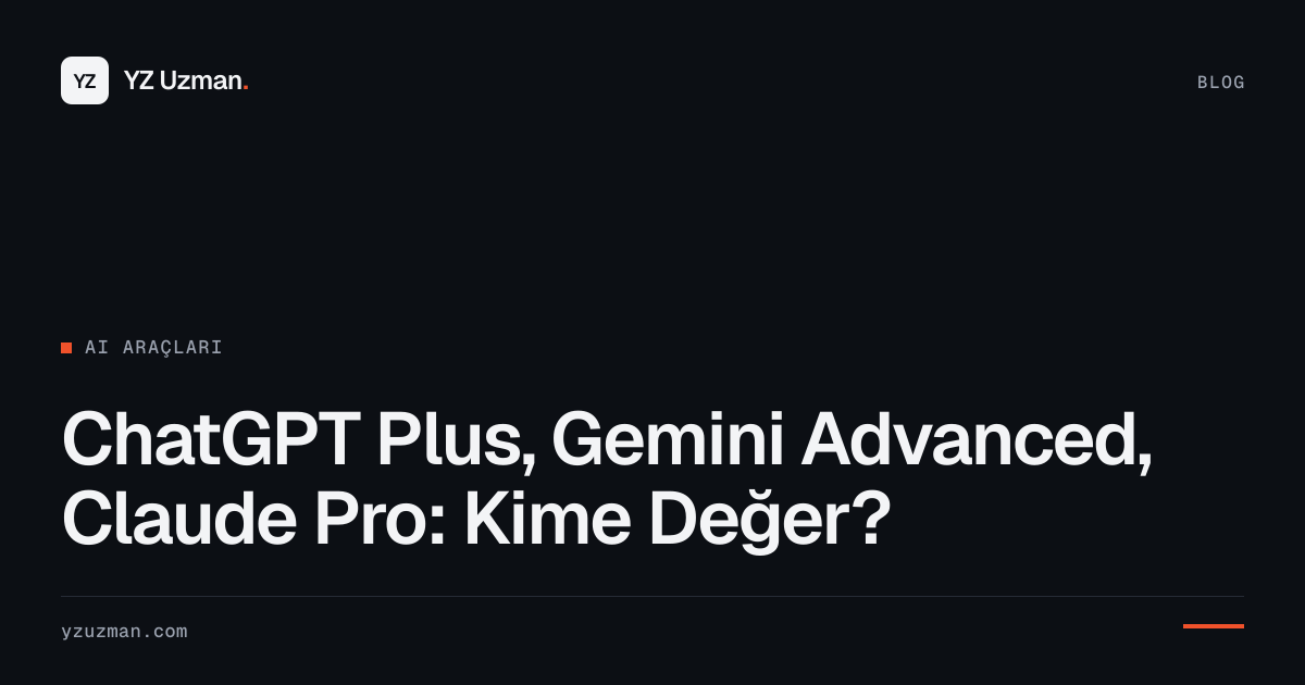 ChatGPT Plus, Gemini Advanced, Claude Pro: Kime Değer?