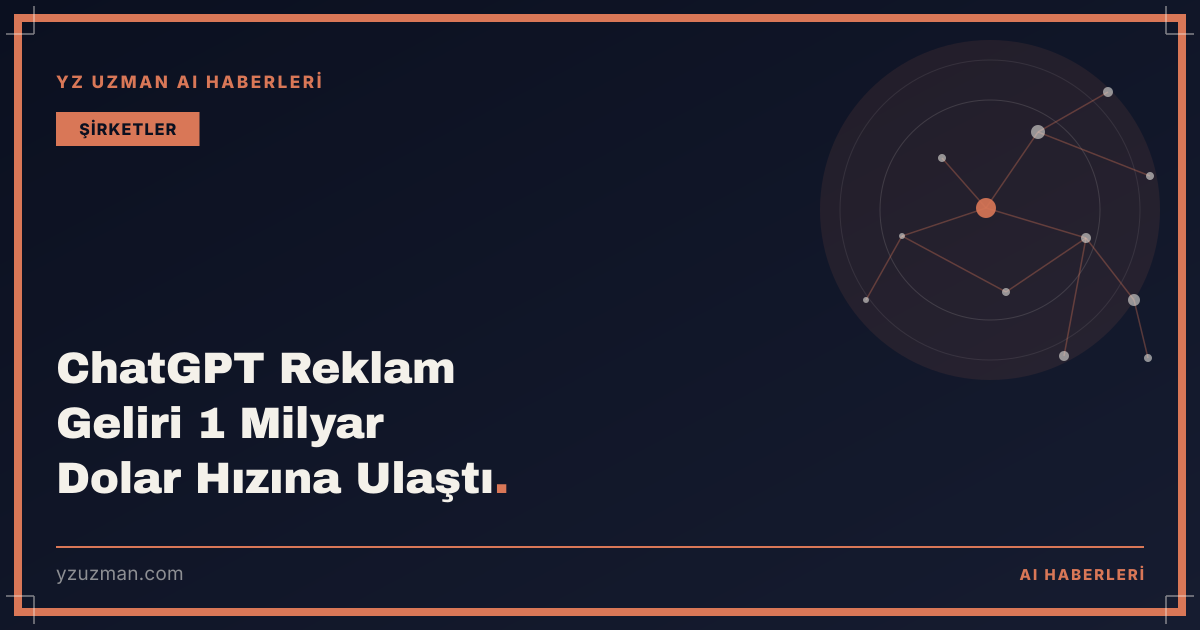 ChatGPT Reklam Geliri 1 Milyar Dolar Hızına Ulaştı