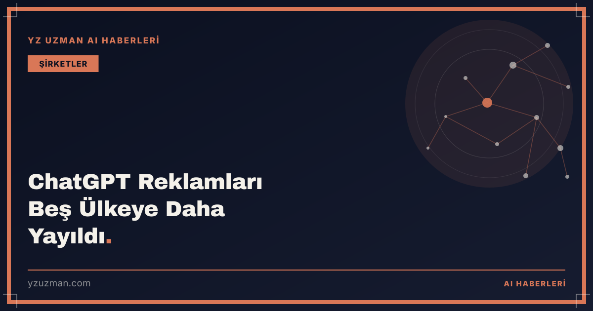 ChatGPT Reklamları Beş Ülkeye Daha Yayıldı