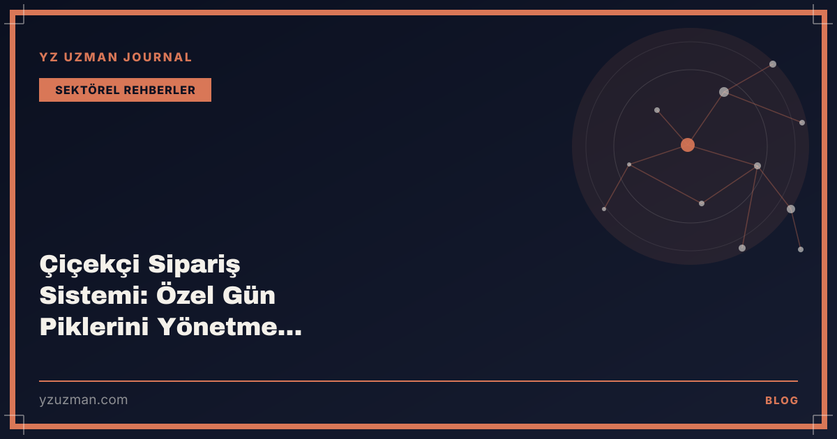 Çiçekçi Sipariş Sistemi: Özel Gün Piklerini Yönetme Rehberi