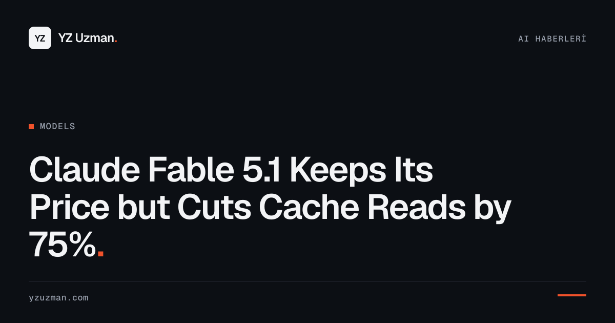 Claude Fable 5.1 Keeps Its Price but Cuts Cache Reads by 75%