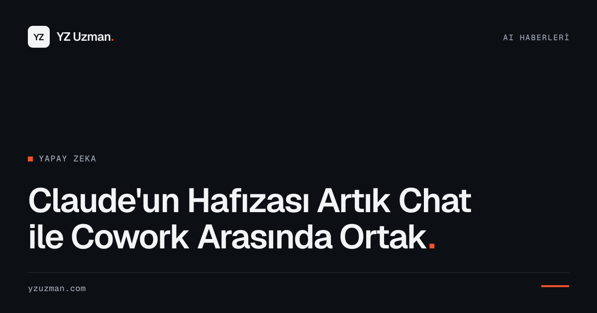 Claude'un Hafızası Artık Chat ile Cowork Arasında Ortak