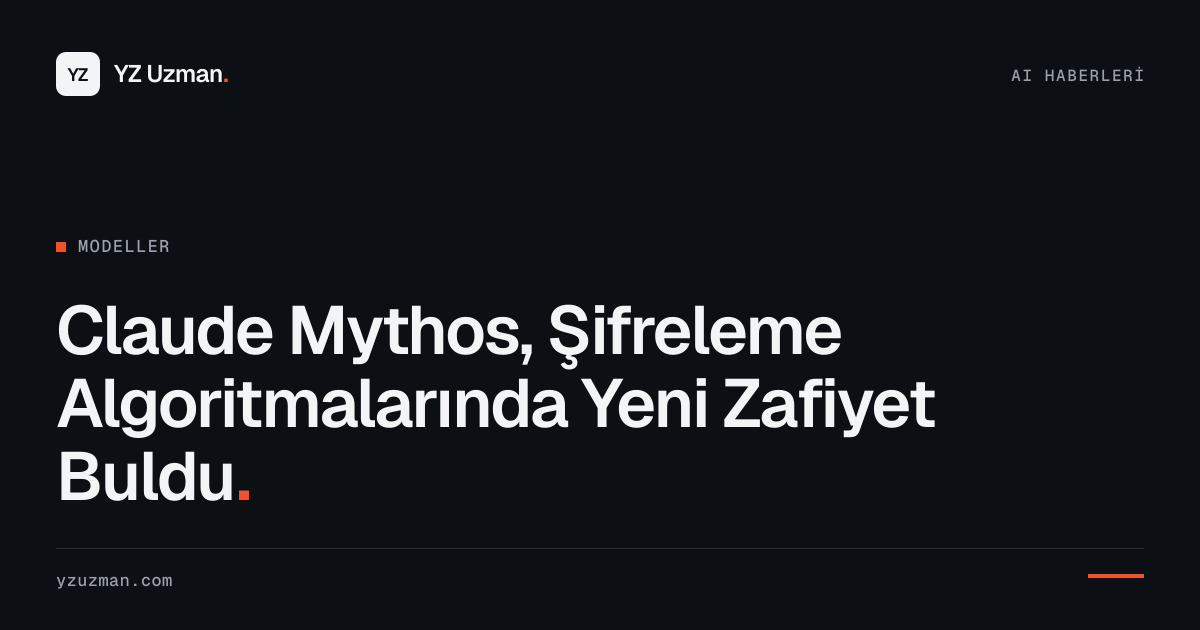Claude Mythos, Şifreleme Algoritmalarında Yeni Zafiyet Buldu