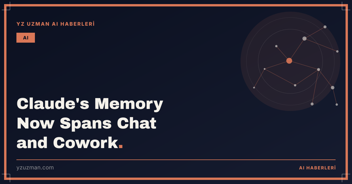 Claude's Memory Now Spans Chat and Cowork