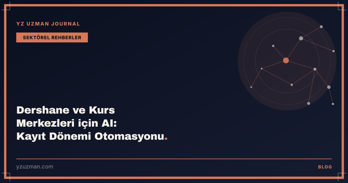Dershane ve Kurs Merkezleri için AI: Kayıt Dönemi Otomasyonu