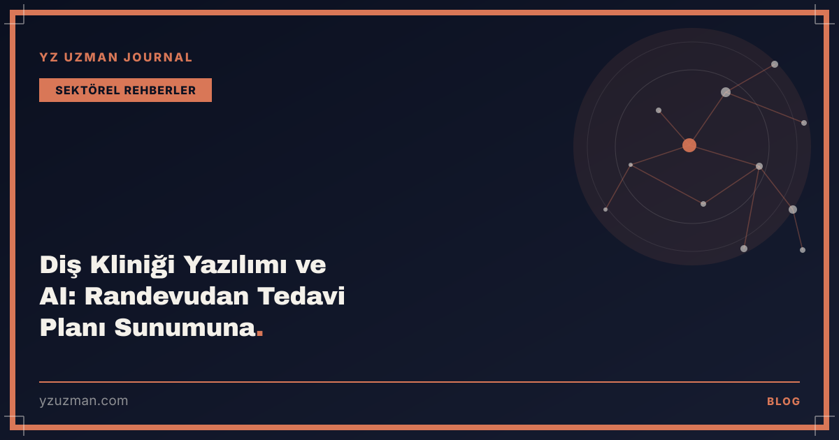 Diş Kliniği Yazılımı ve AI: Randevudan Tedavi Planı Sunumuna