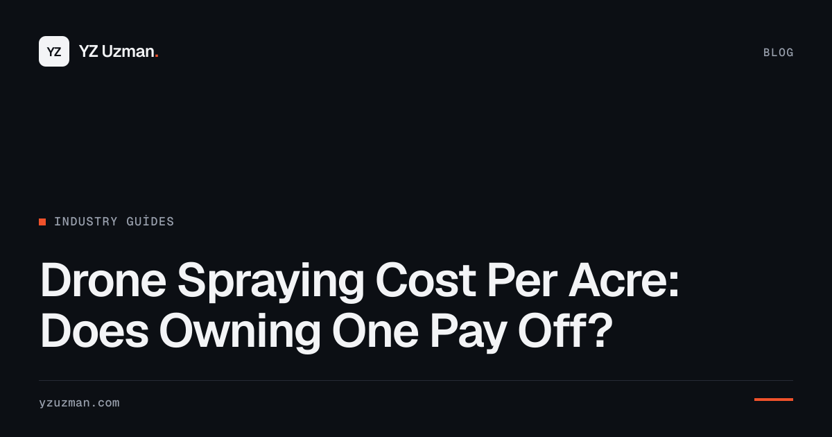 Drone Spraying Cost Per Acre: Does Owning One Pay Off?