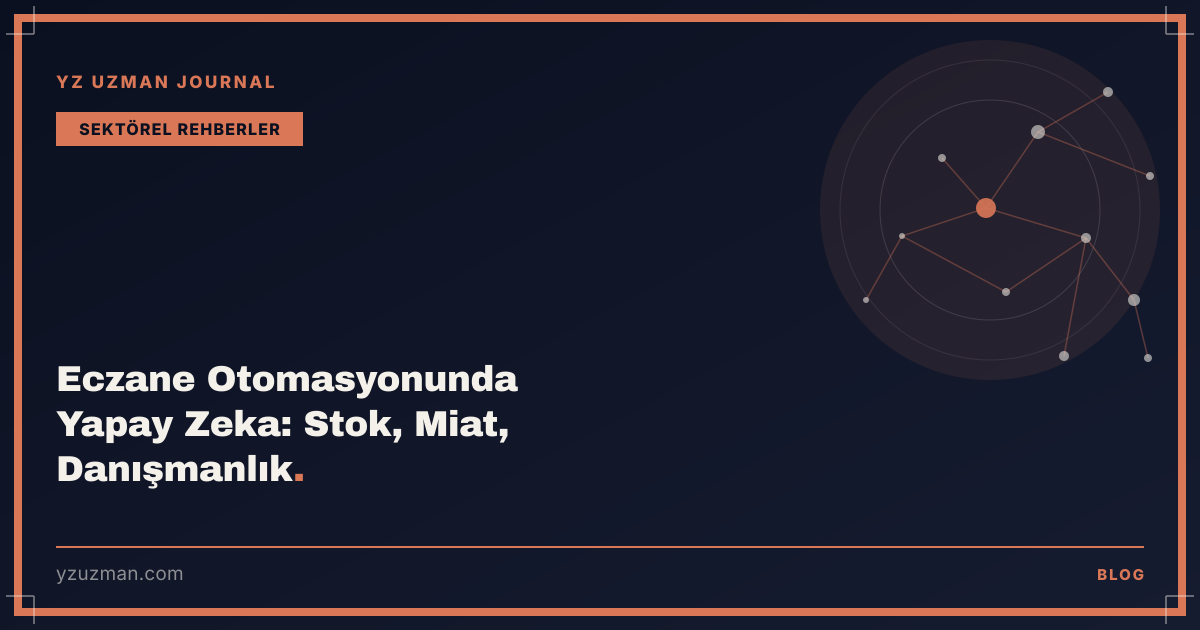 Eczane Otomasyonunda Yapay Zeka: Stok, Miat, Danışmanlık