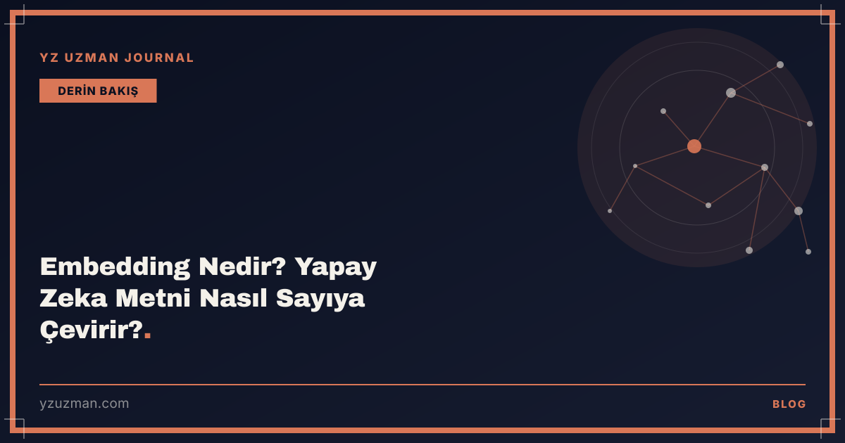 Embedding Nedir? Yapay Zeka Metni Nasıl Sayıya Çevirir?
