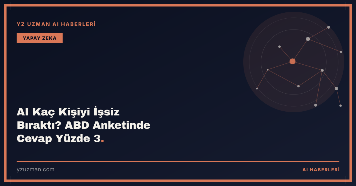 AI Kaç Kişiyi İşsiz Bıraktı? ABD Anketinde Cevap Yüzde 3