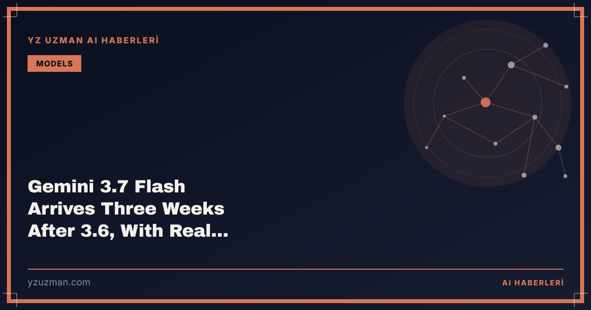 Gemini 3.7 Flash Arrives Three Weeks After 3.6, With Real Coding Gains