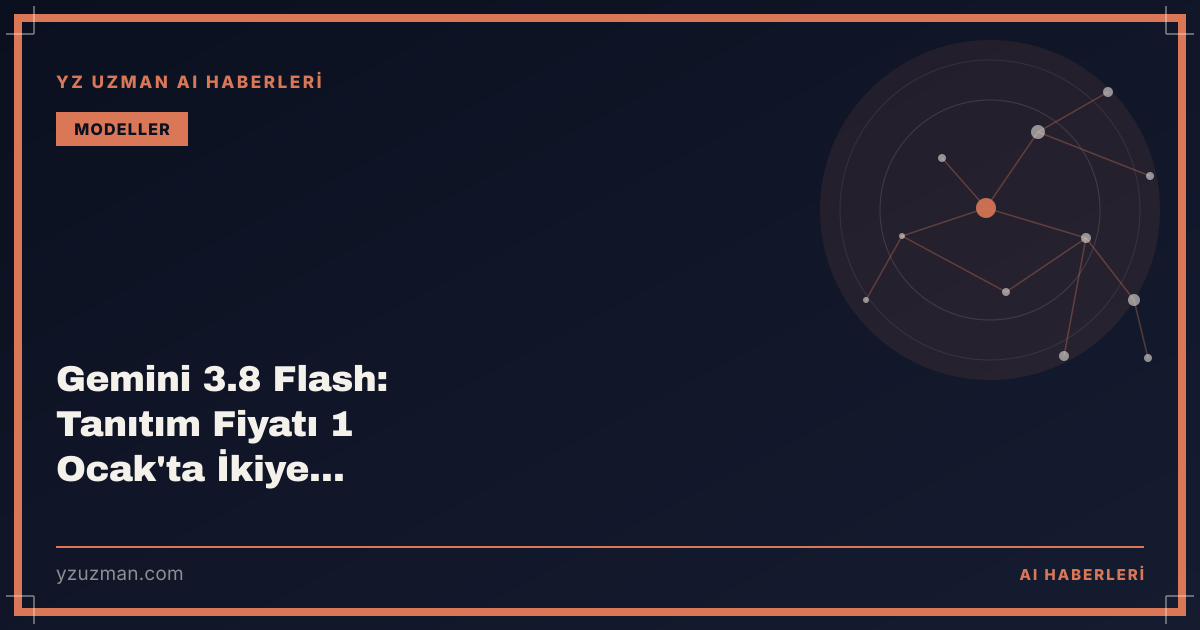 Gemini 3.8 Flash: Tanıtım Fiyatı 1 Ocak'ta İkiye Katlanıyor