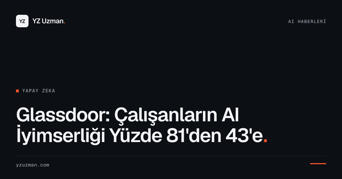 Glassdoor: Çalışanların AI İyimserliği Yüzde 81'den 43'e