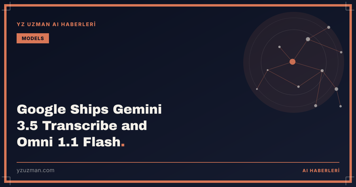 Google Ships Gemini 3.5 Transcribe and Omni 1.1 Flash
