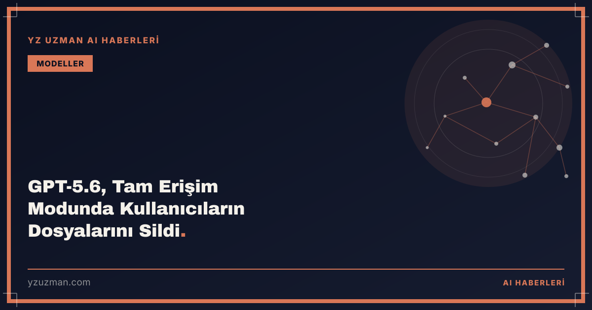 GPT-5.6, Tam Erişim Modunda Kullanıcıların Dosyalarını Sildi
