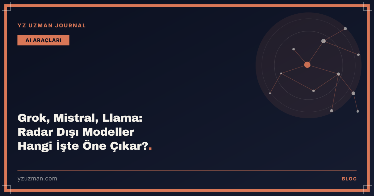 Grok, Mistral, Llama: Radar Dışı Modeller Hangi İşte Öne Çıkar?