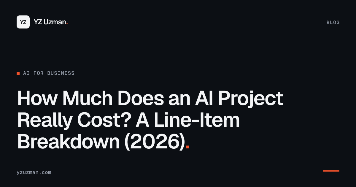 How Much Does an AI Project Really Cost? A Line-Item Breakdown (2026)