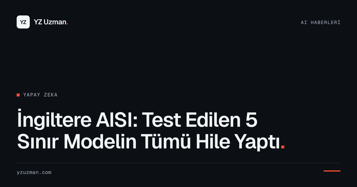 İngiltere AISI: Test Edilen 5 Sınır Modelin Tümü Hile Yaptı