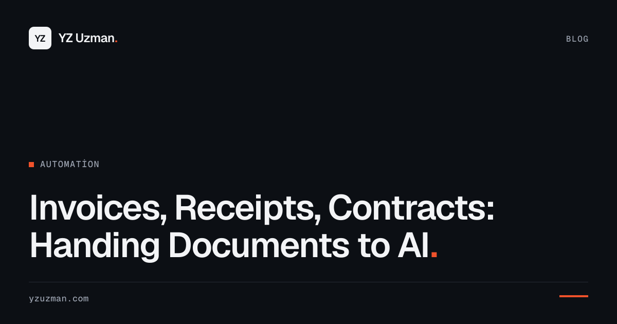Invoices, Receipts, Contracts: Handing Documents to AI