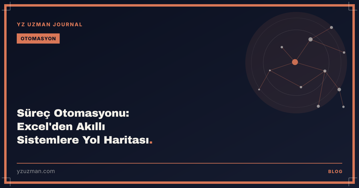 Süreç Otomasyonu: Excel'den Akıllı Sistemlere Yol Haritası