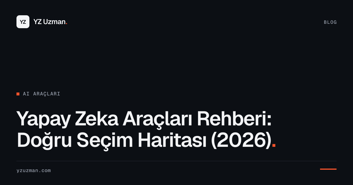 Yapay Zeka Araçları Rehberi: Doğru Seçim Haritası (2026)