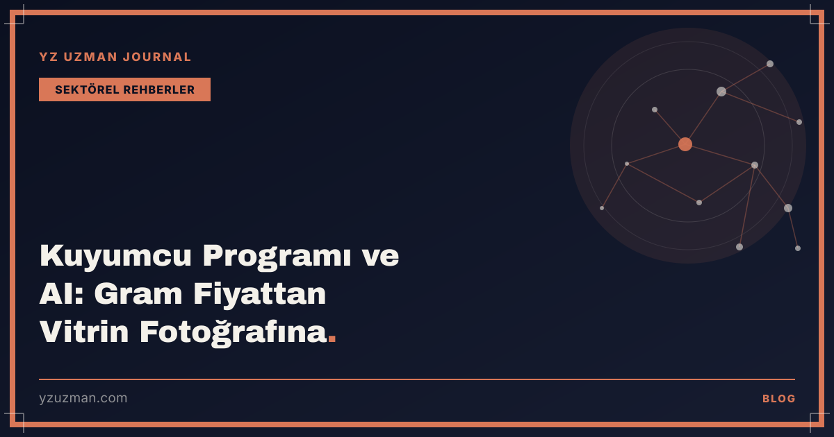 Kuyumcu Programı ve AI: Gram Fiyattan Vitrin Fotoğrafına