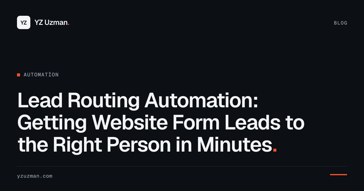 Lead Routing Automation: Getting Website Form Leads to the Right Person in Minutes