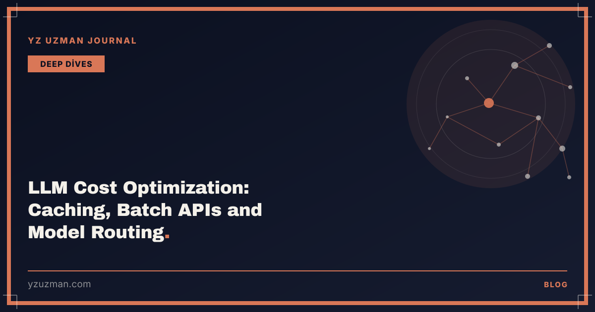 LLM Cost Optimization: Caching, Batch APIs and Model Routing