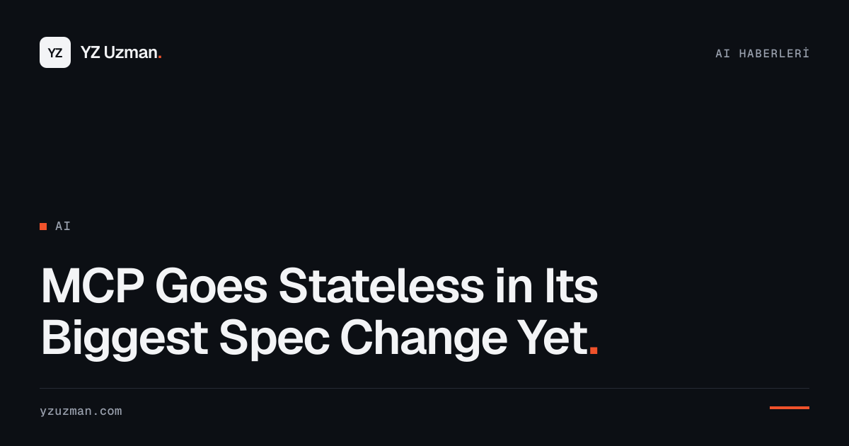 MCP Goes Stateless in Its Biggest Spec Change Yet