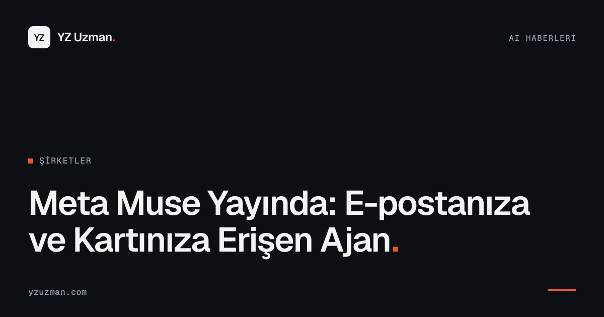 Meta Muse Yayında: E-postanıza ve Kartınıza Erişen Ajan