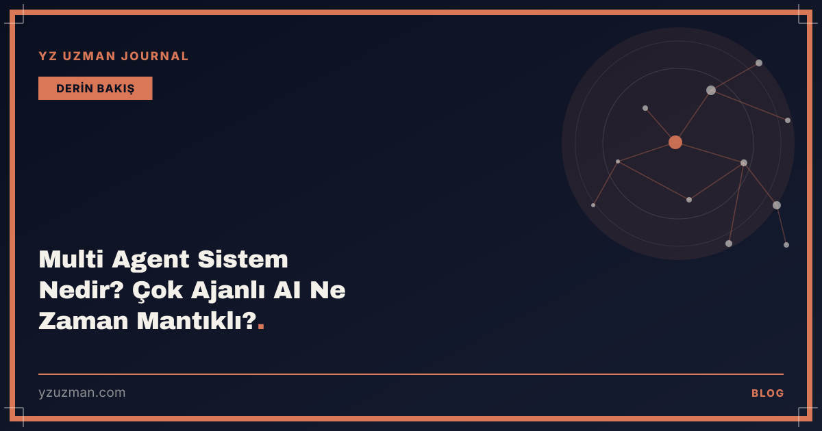 Multi Agent Sistem Nedir? Çok Ajanlı AI Ne Zaman Mantıklı?
