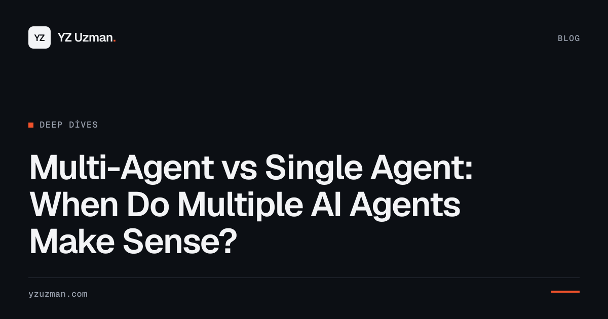 Multi-Agent vs Single Agent: When Do Multiple AI Agents Make Sense?