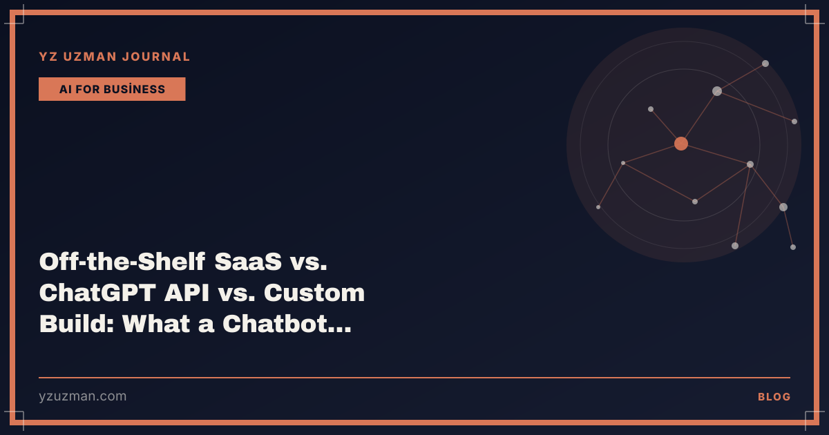 Off-the-Shelf SaaS vs. ChatGPT API vs. Custom Build: What a Chatbot Really Costs Over 3 Years