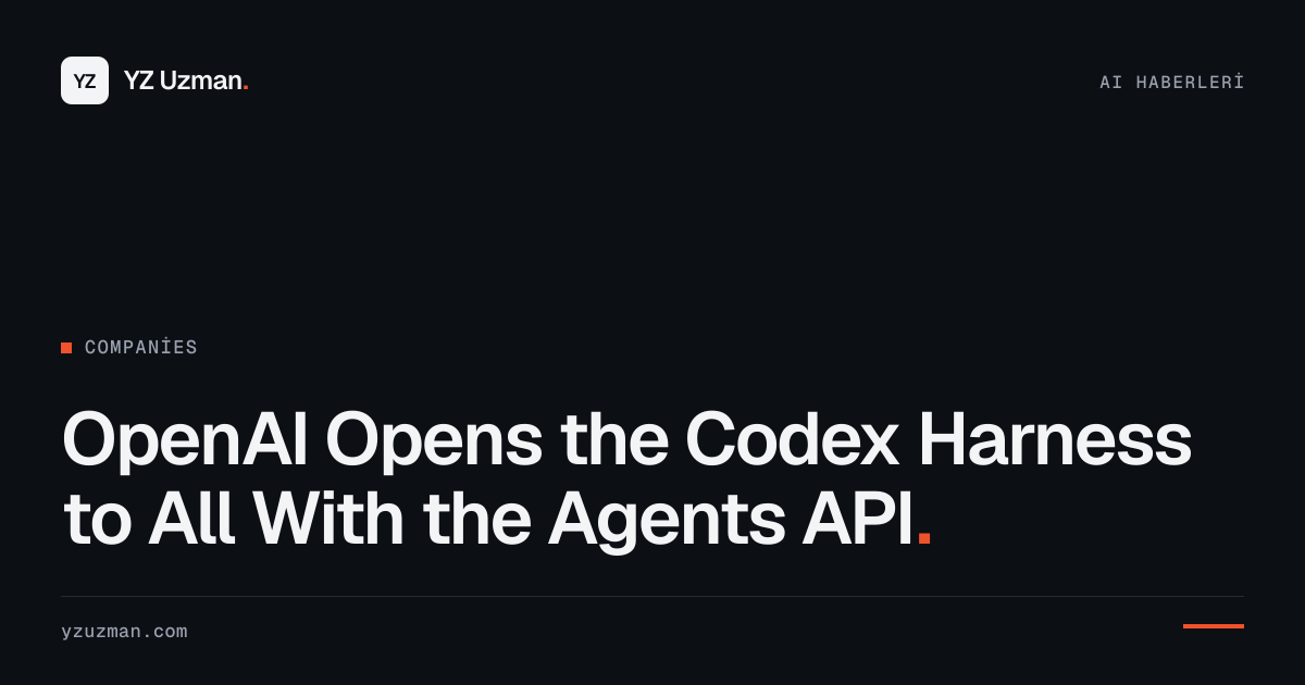 OpenAI Opens the Codex Harness to All With the Agents API