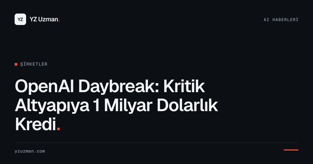 OpenAI Daybreak: Kritik Altyapıya 1 Milyar Dolarlık Kredi