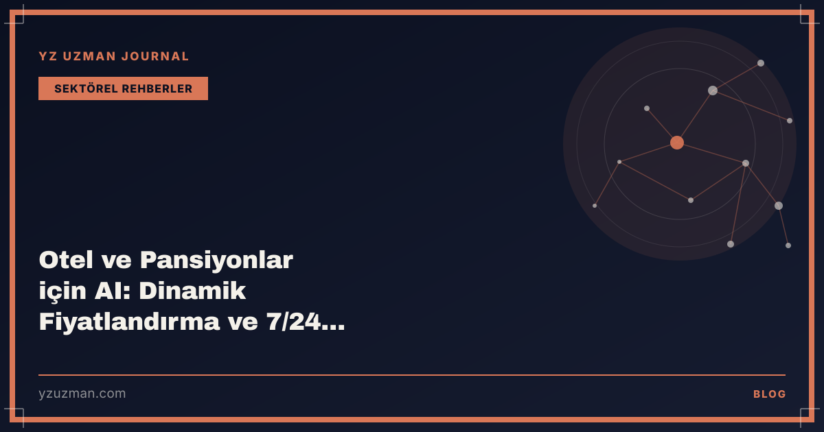 Otel ve Pansiyonlar için AI: Dinamik Fiyatlandırma ve 7/24 Misafir İletişimi