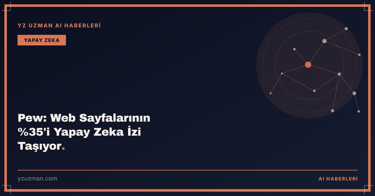 Pew: Web Sayfalarının %35'i Yapay Zeka İzi Taşıyor